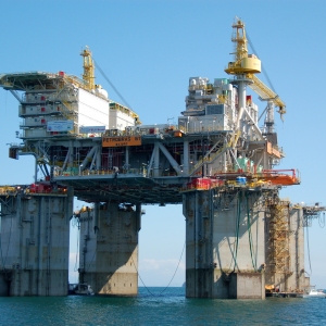 Petrobras oil rig near Ilha Grande, Brazil