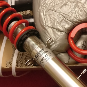 Eibach/KW coilover in the box with packaging